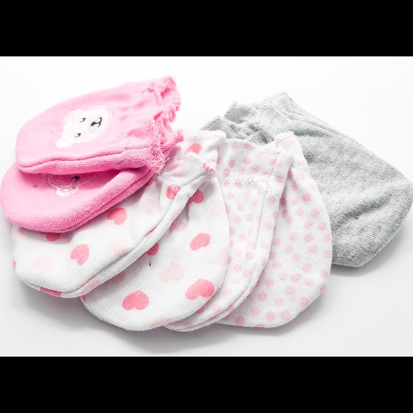 Baby Girls 4 pack Mittens Set - Picture 3 of 8